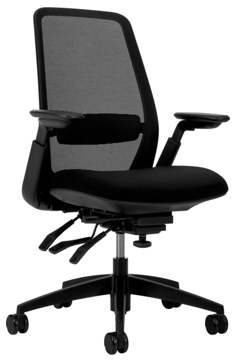 Offices to Go® TL Multi Tilter Mesh Chair Fusion Fabric Carbon